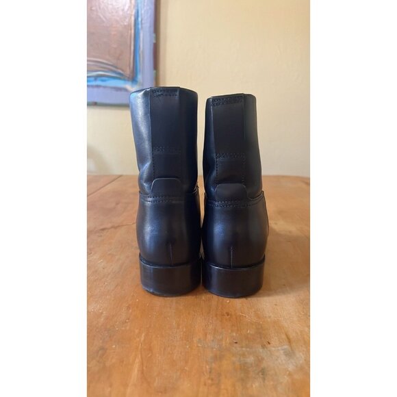 Rag & Bone Holly Boots Womens US 6 EU 36.5 Black Leather Ankle Made In Italy - Picture 4 of 11